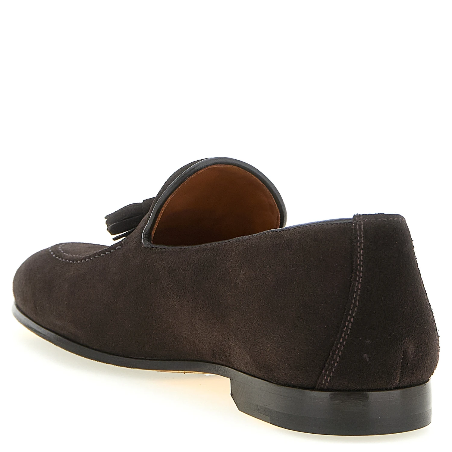 Brown Calfskin Slip-On Loafers