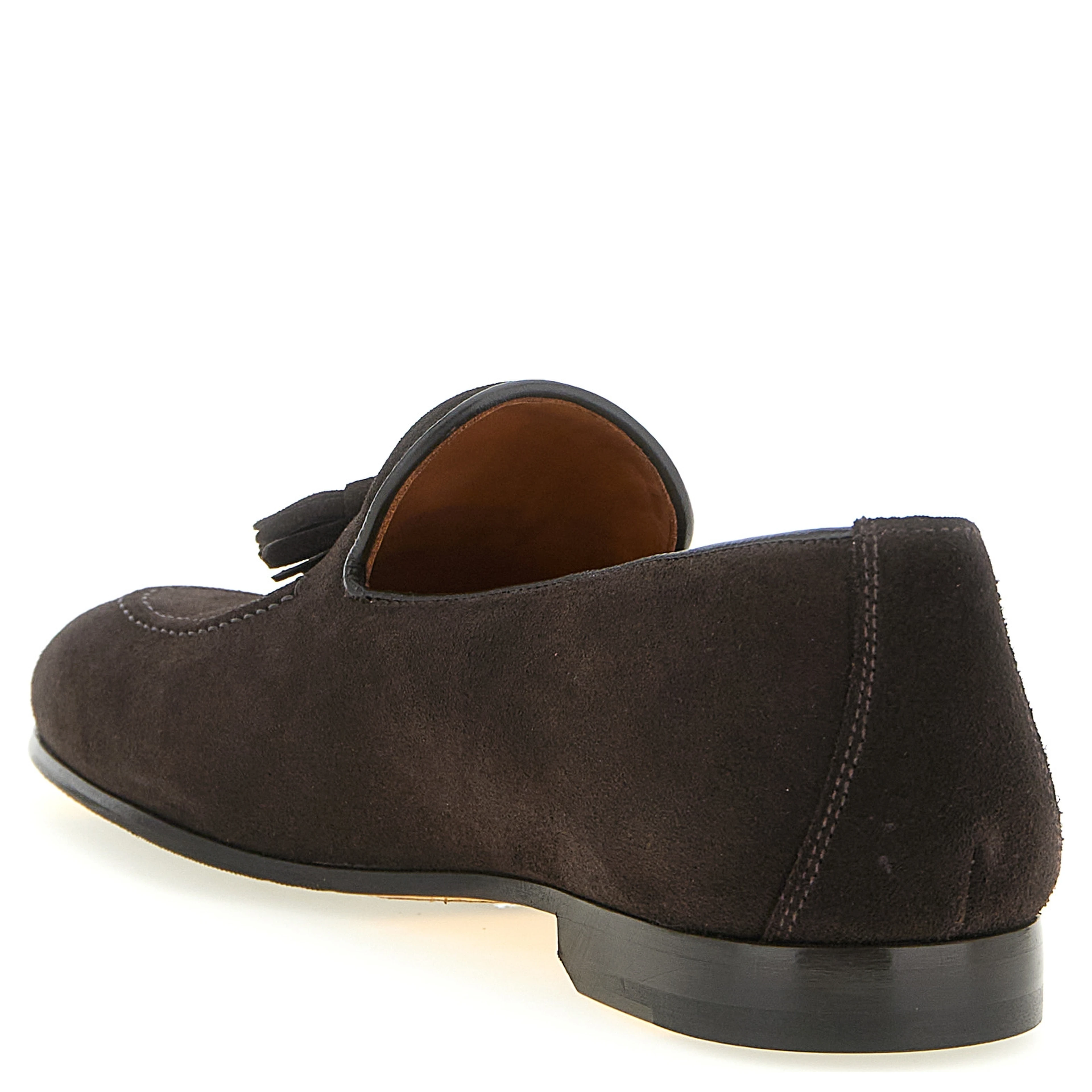 Brown Calfskin Slip-On Loafers