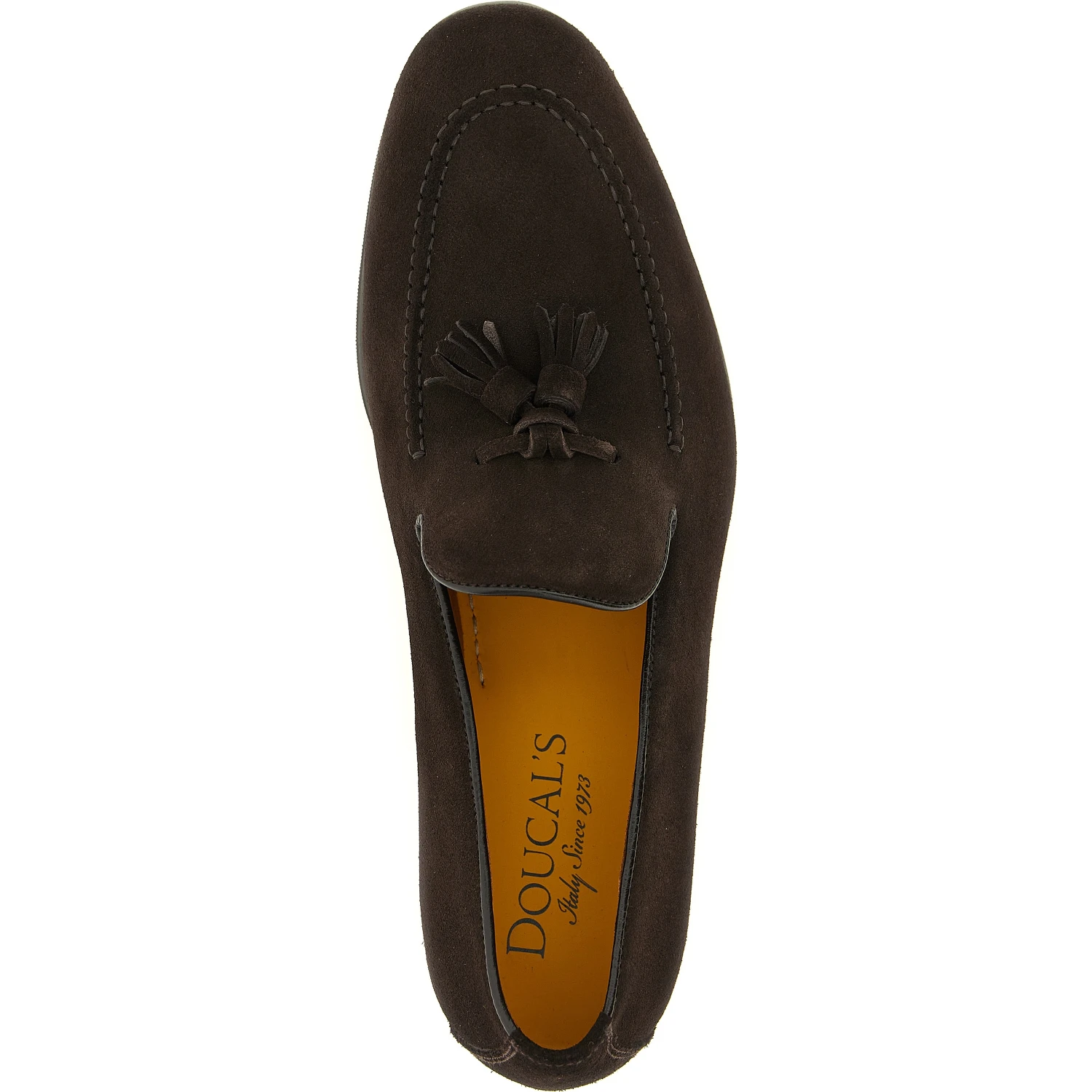 Brown Calfskin Slip-On Loafers