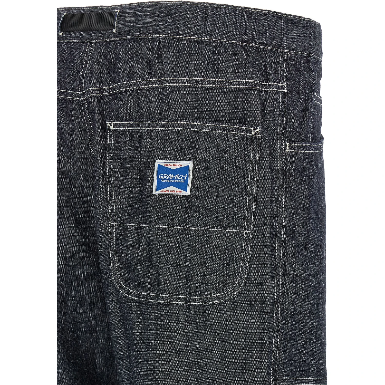 Blue Cotton Straight-Leg Jeans