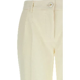 White Virgin Wool Dress Pants