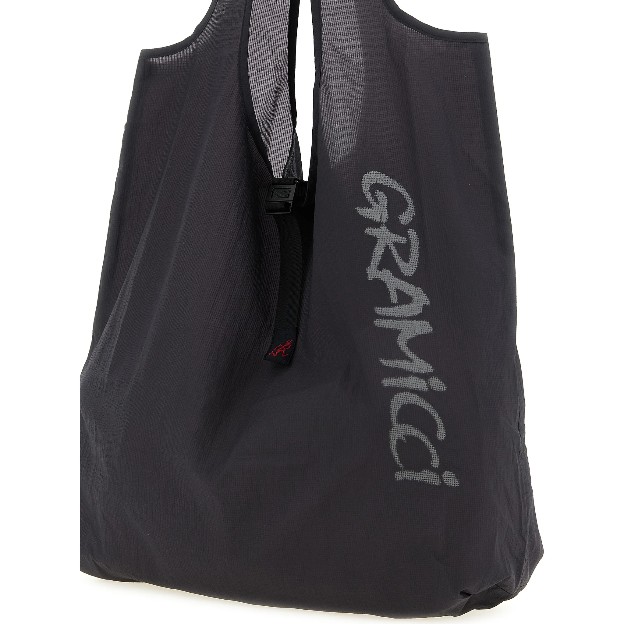 Gray Nylon Tote Bag