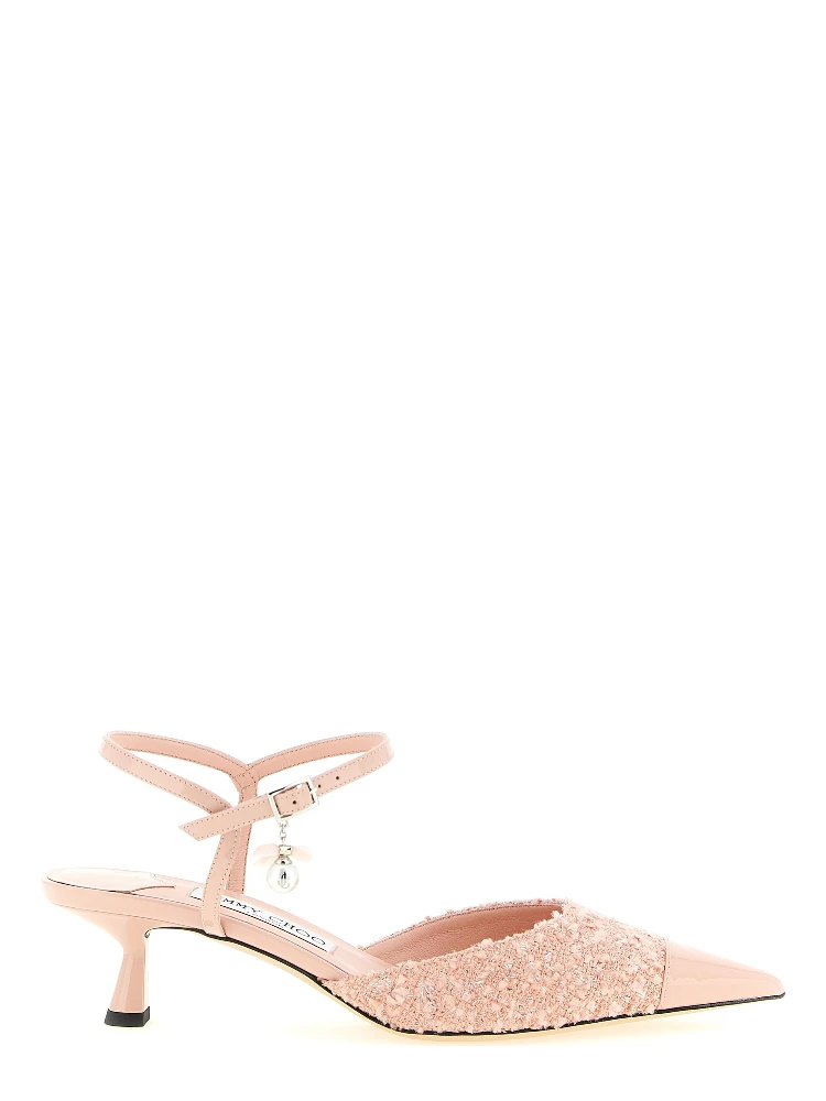 Multicolor Tencel Mid Heel Pumps