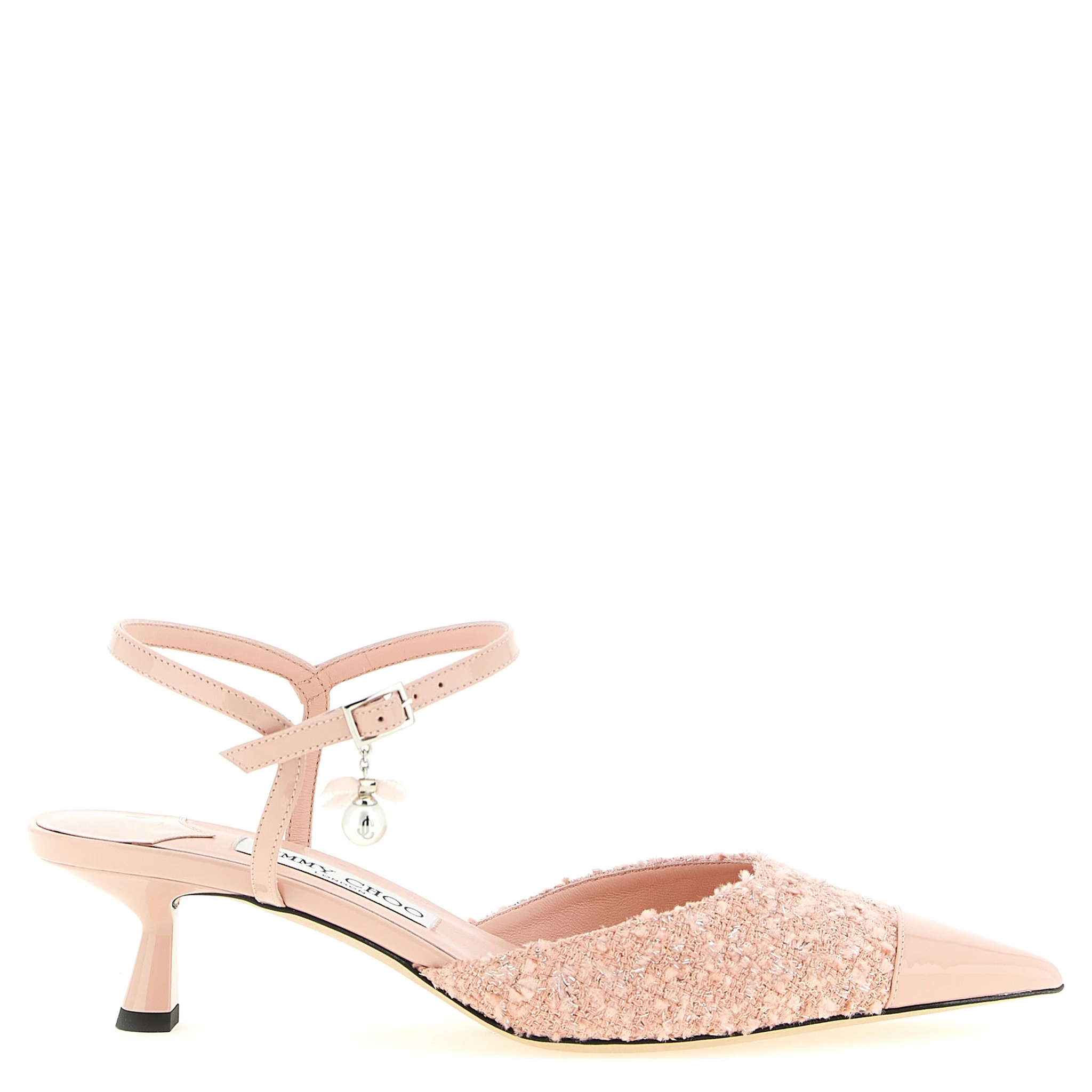 Multicolor Tencel Mid Heel Pumps