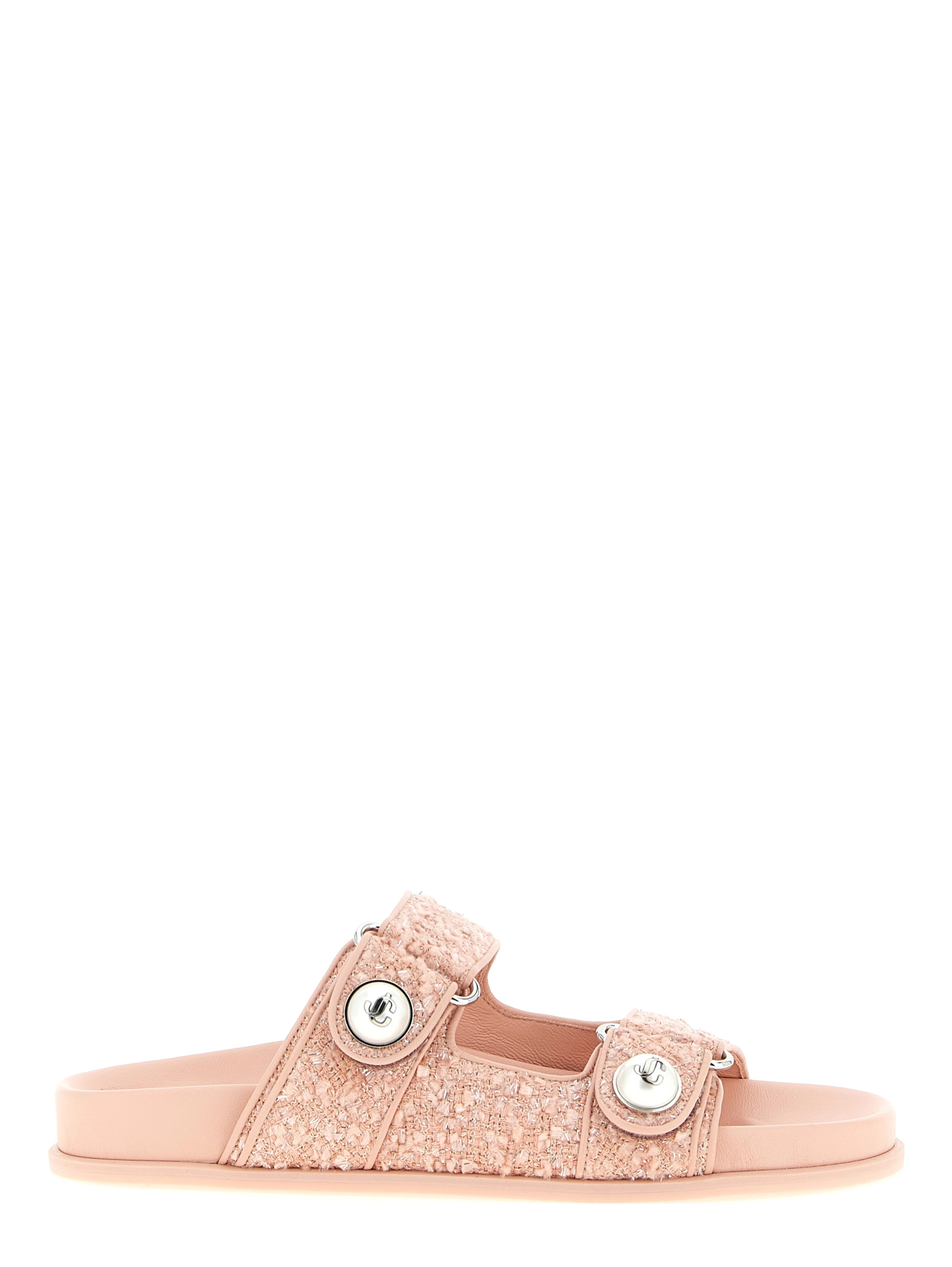 Multicolor Tencel Slides