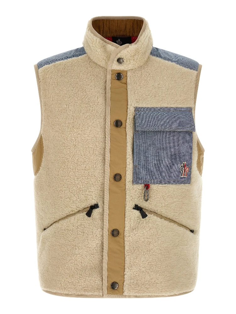 Multicolor Cotton Sleeveless Jacket