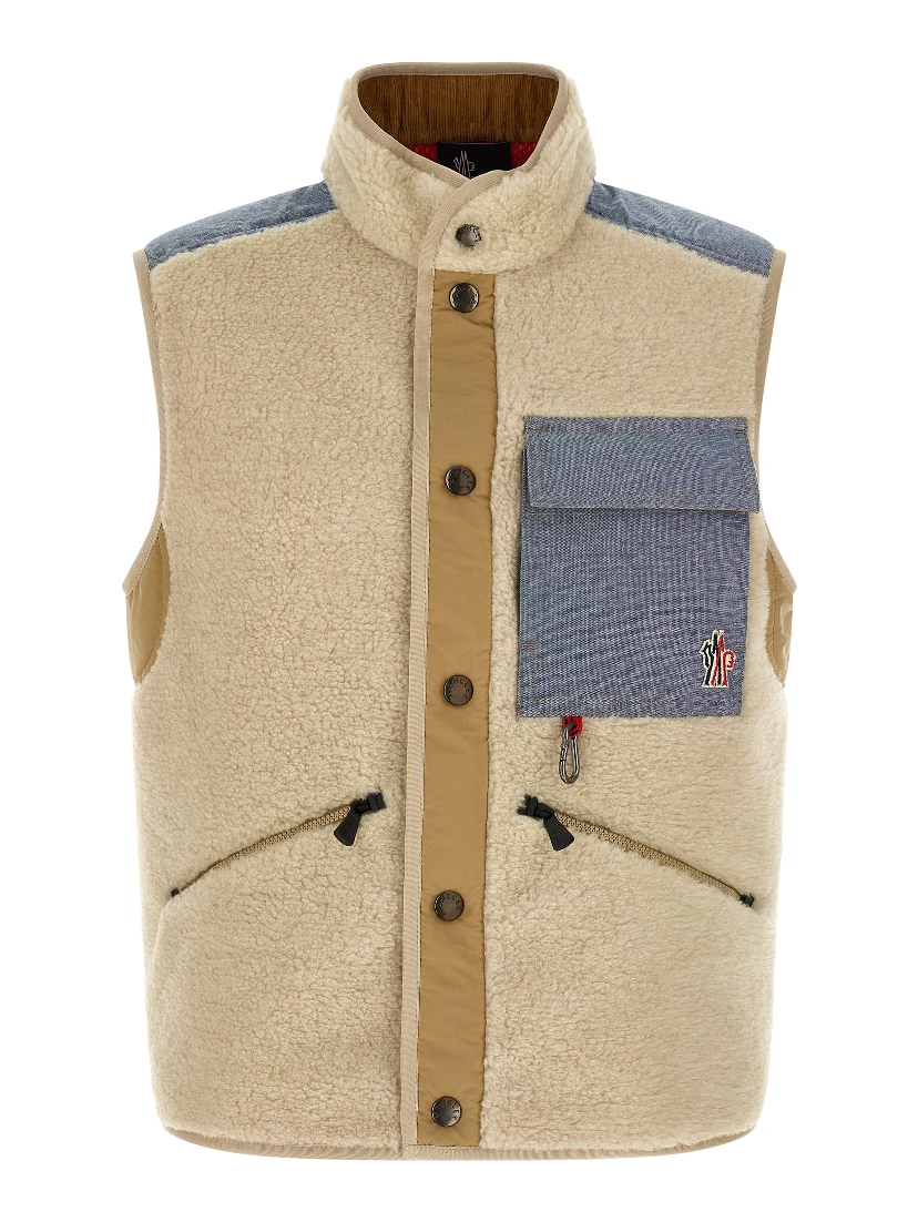 Multicolor Cotton Sleeveless Jacket