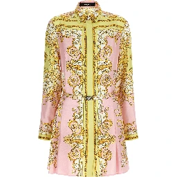 Multicolor Silk Short Dress