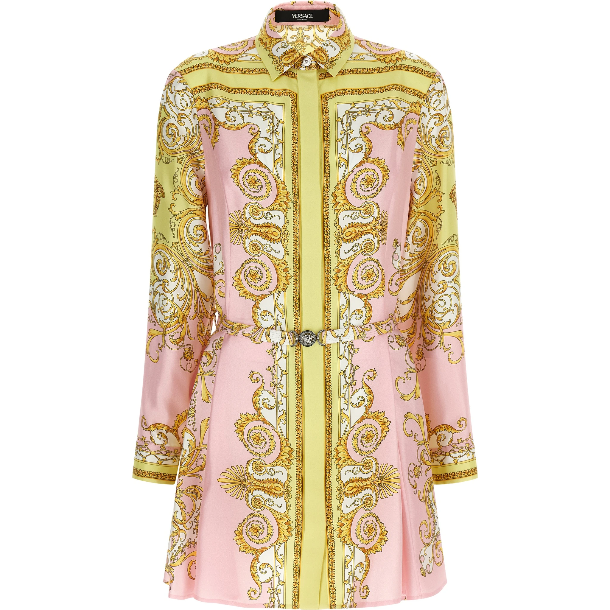 Multicolor Silk Short Dress