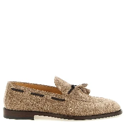 Brown Calfskin Slip-On Loafers