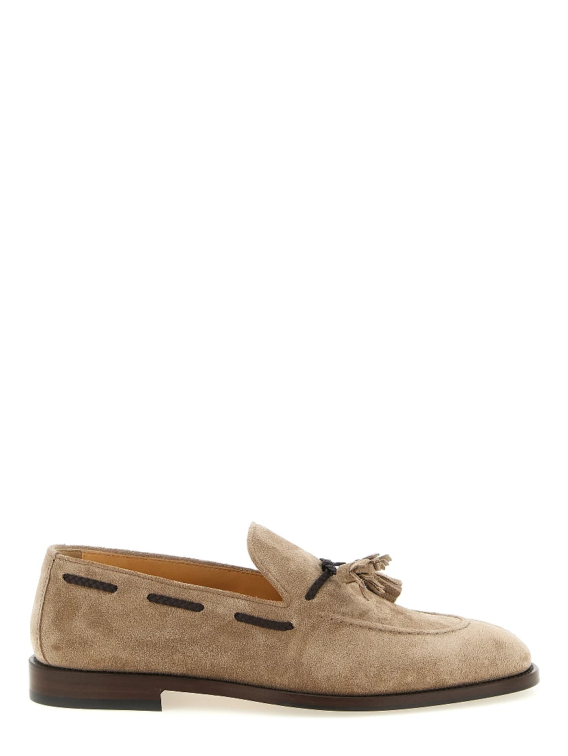 Brown Calfskin Slip-On Loafers