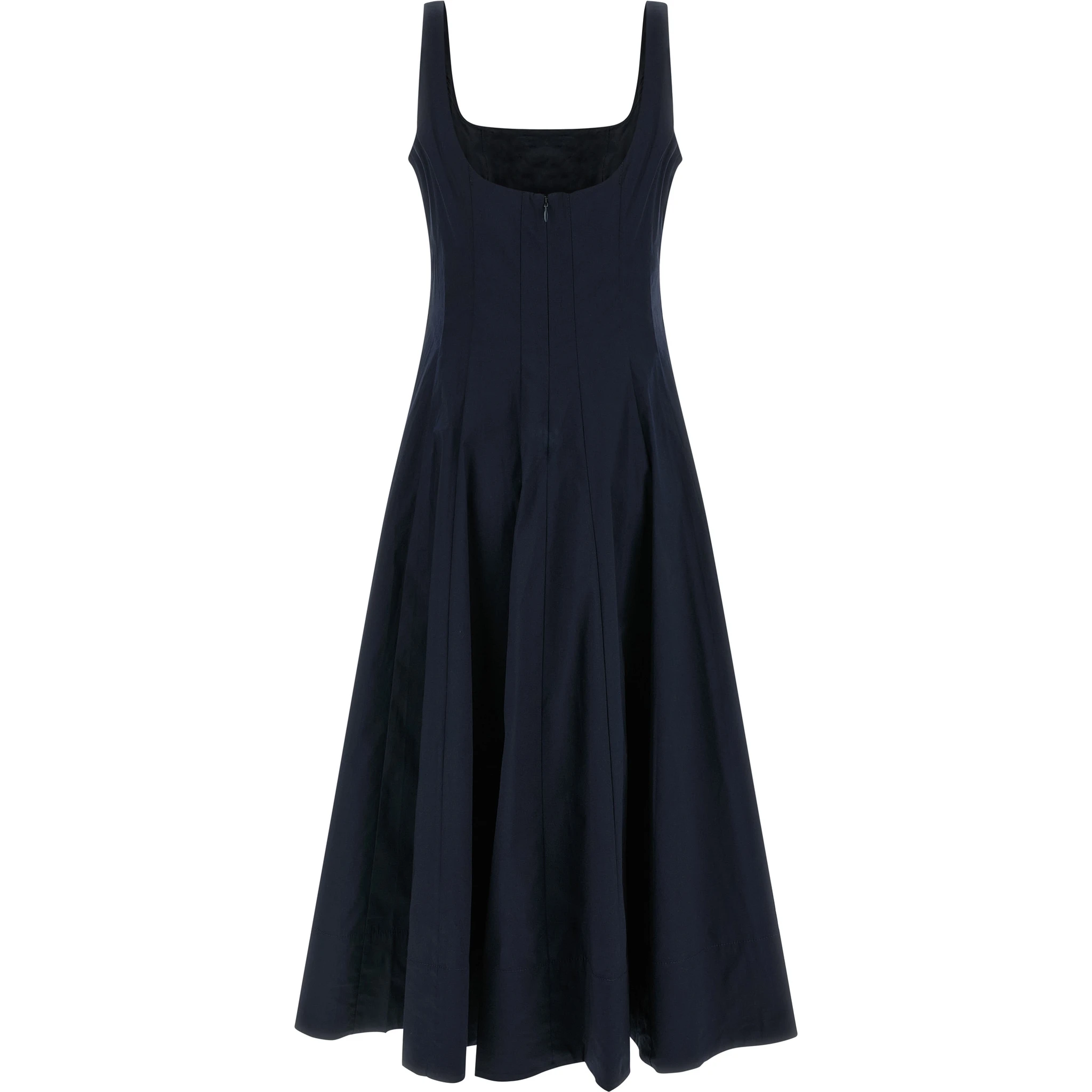 Blue Cotton Midi Dress