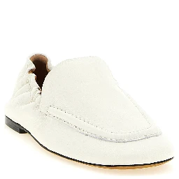 White Lamb Leather Slip-On Loafers