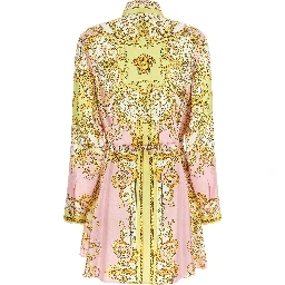 Multicolor Silk Short Dress