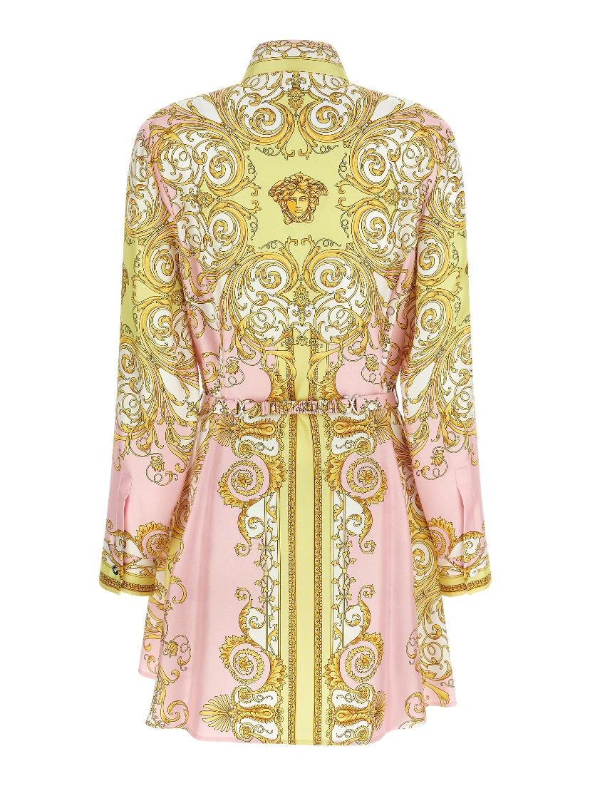 Multicolor Silk Short Dress