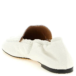 White Lamb Leather Slip-On Loafers