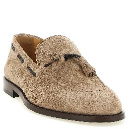 Brown Calfskin Slip-On Loafers