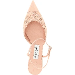 Multicolor Tencel Mid Heel Pumps