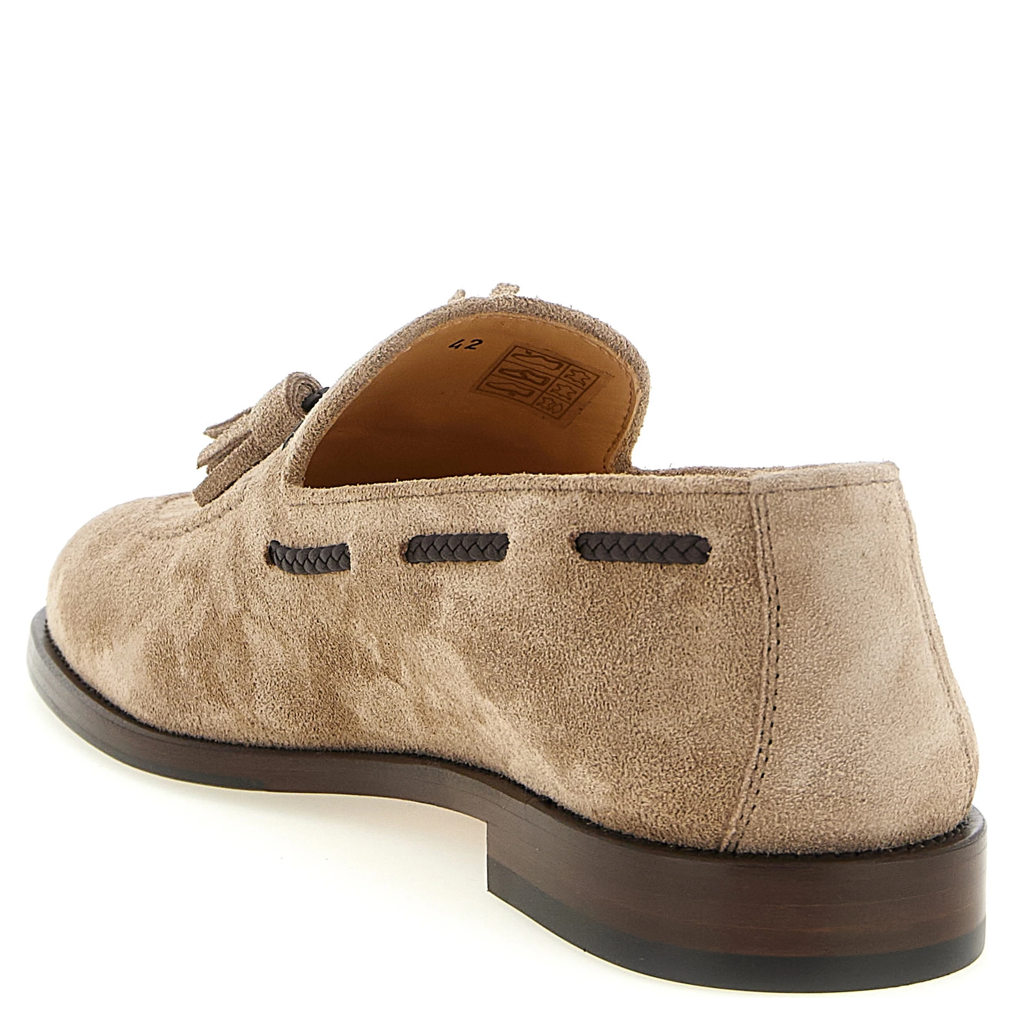 Brown Calfskin Slip-On Loafers