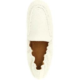 White Lamb Leather Slip-On Loafers