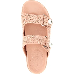 Multicolor Tencel Slides