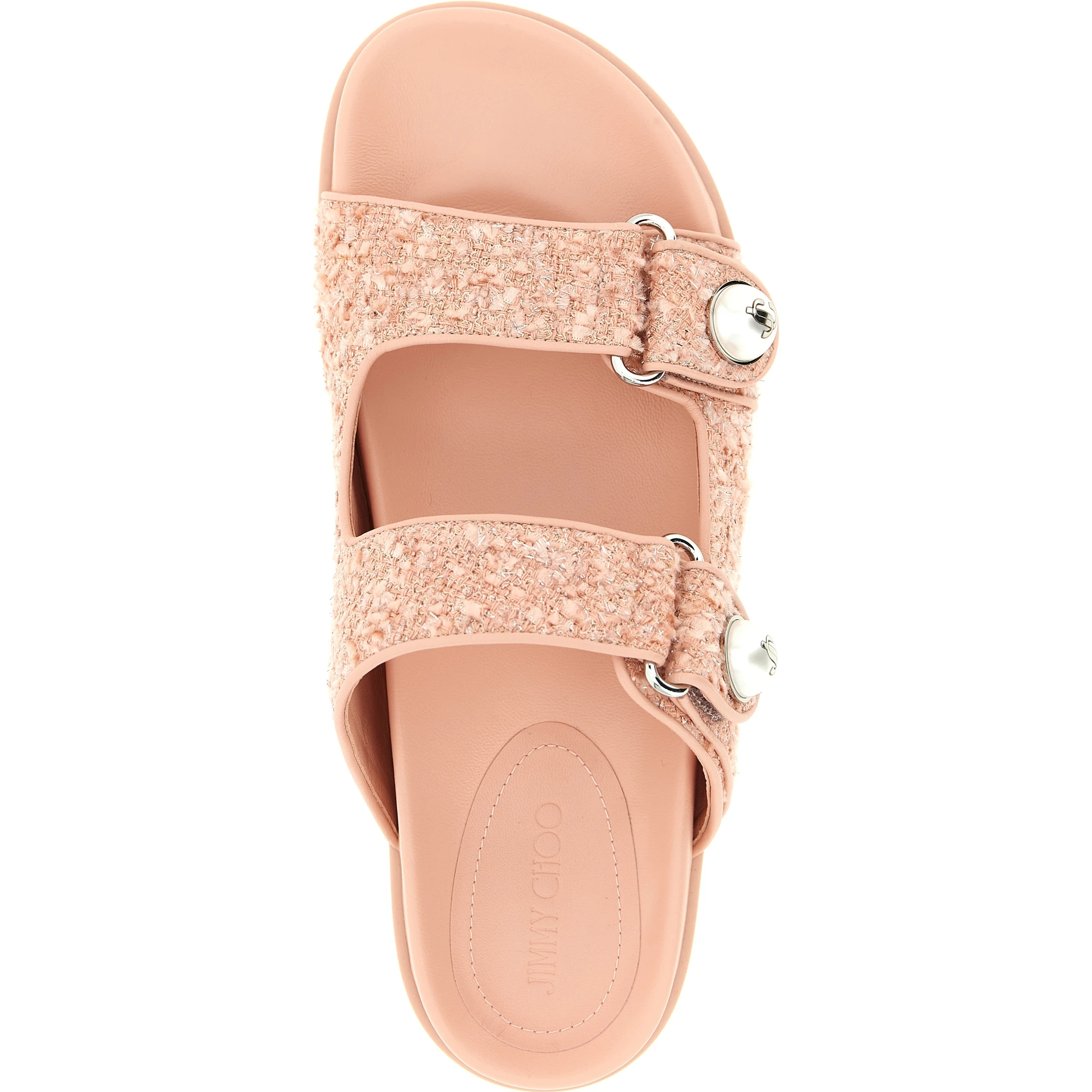 Multicolor Tencel Slides