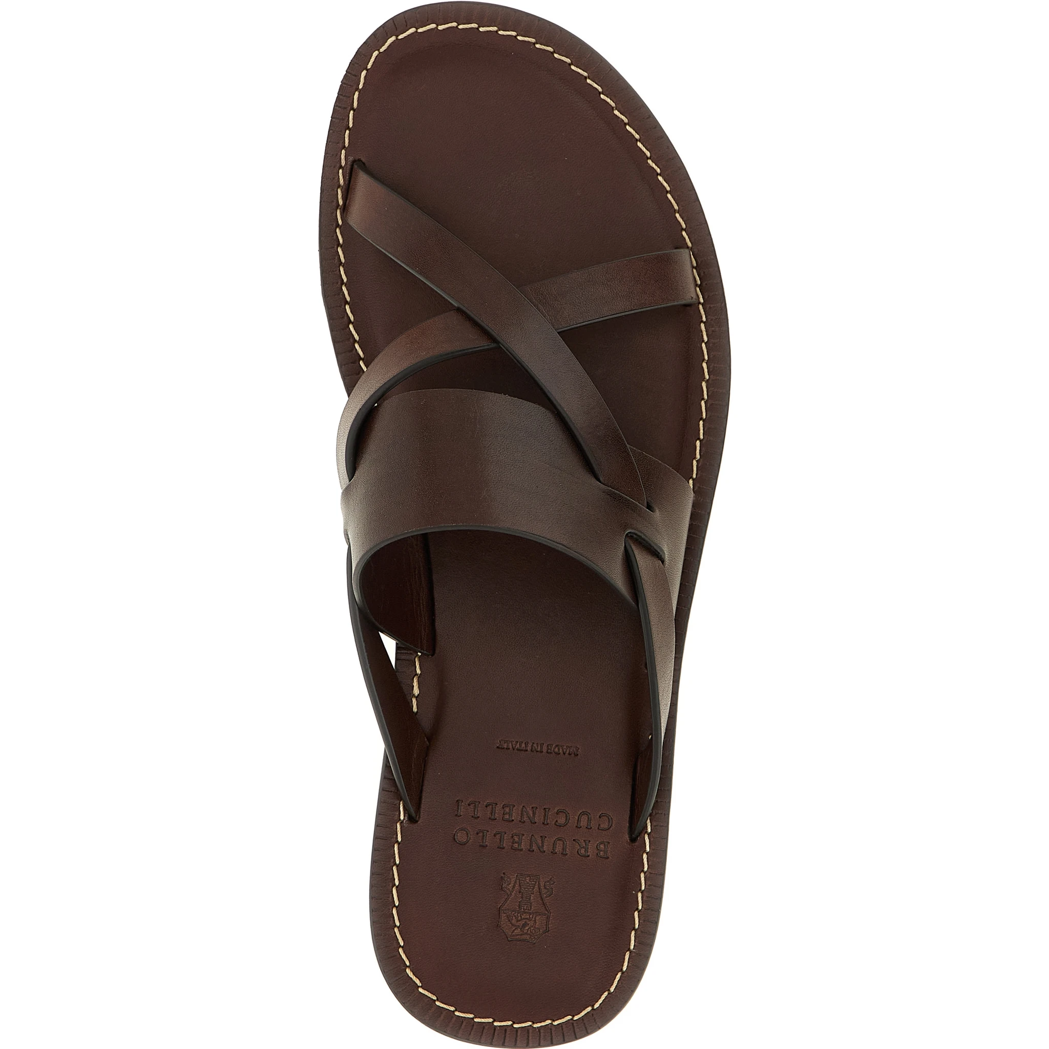 Brown Calfskin Slides