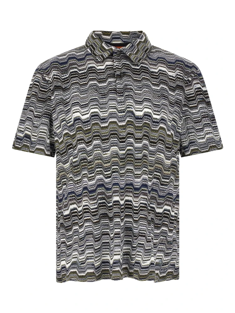 Bicolor Cotton Polo Shirt