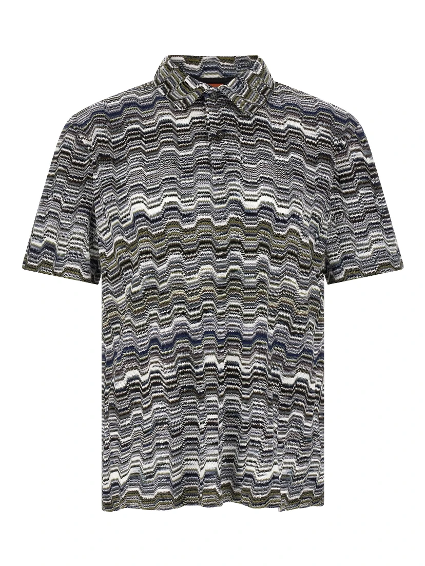 Bicolor Cotton Polo Shirt