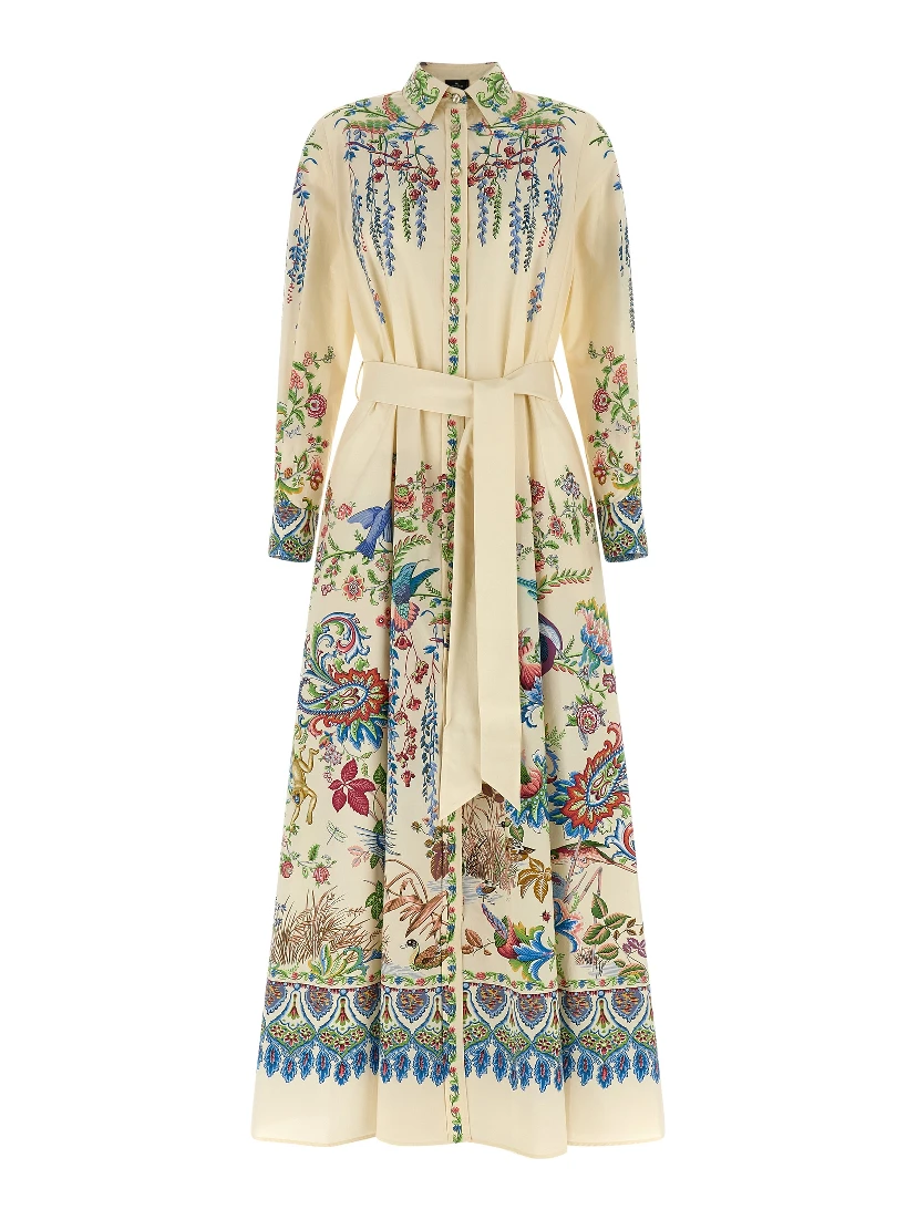 Multicolor Cotton Long Dress
