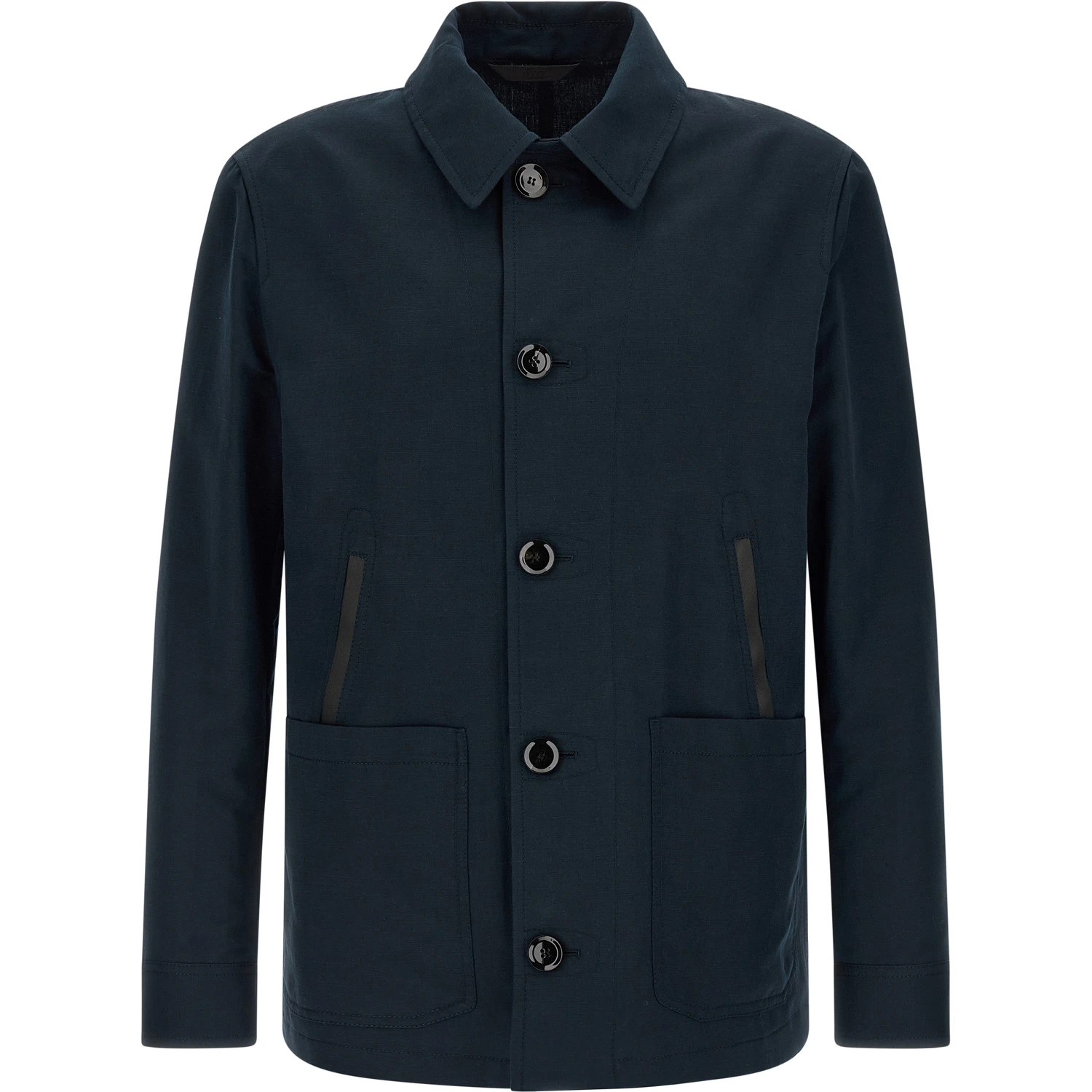 Blue Linen Full-Length Jacket