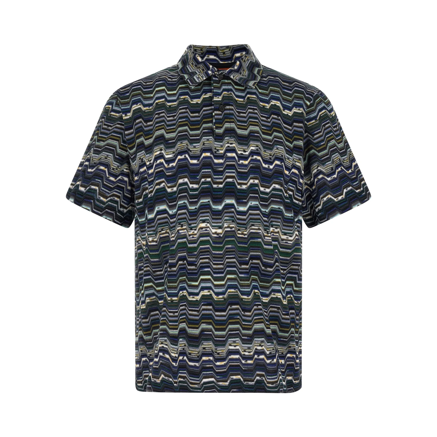 Blue Cotton Polo Shirt