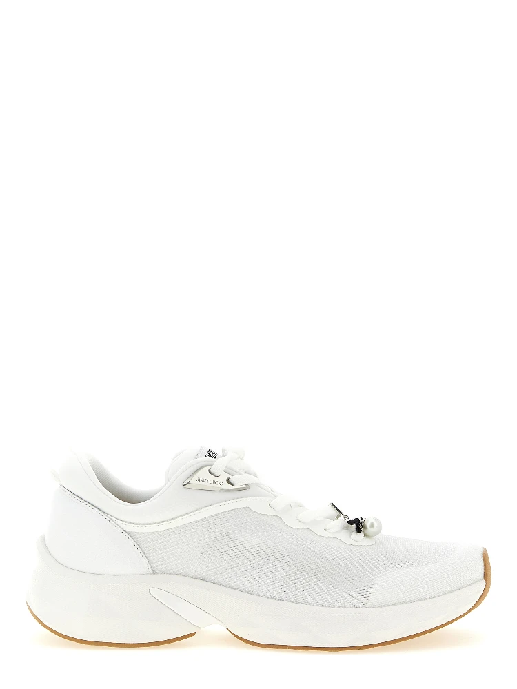 White Tencel Athletic Sneakers