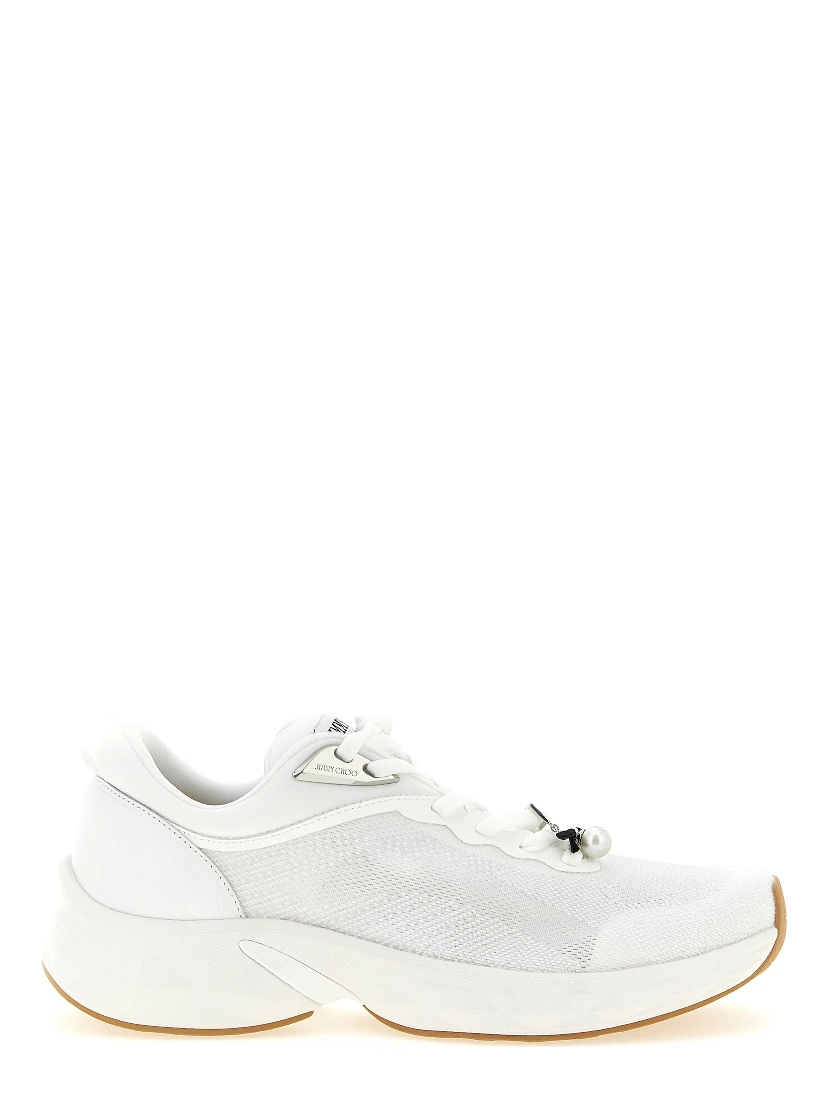White Tencel Athletic Sneakers