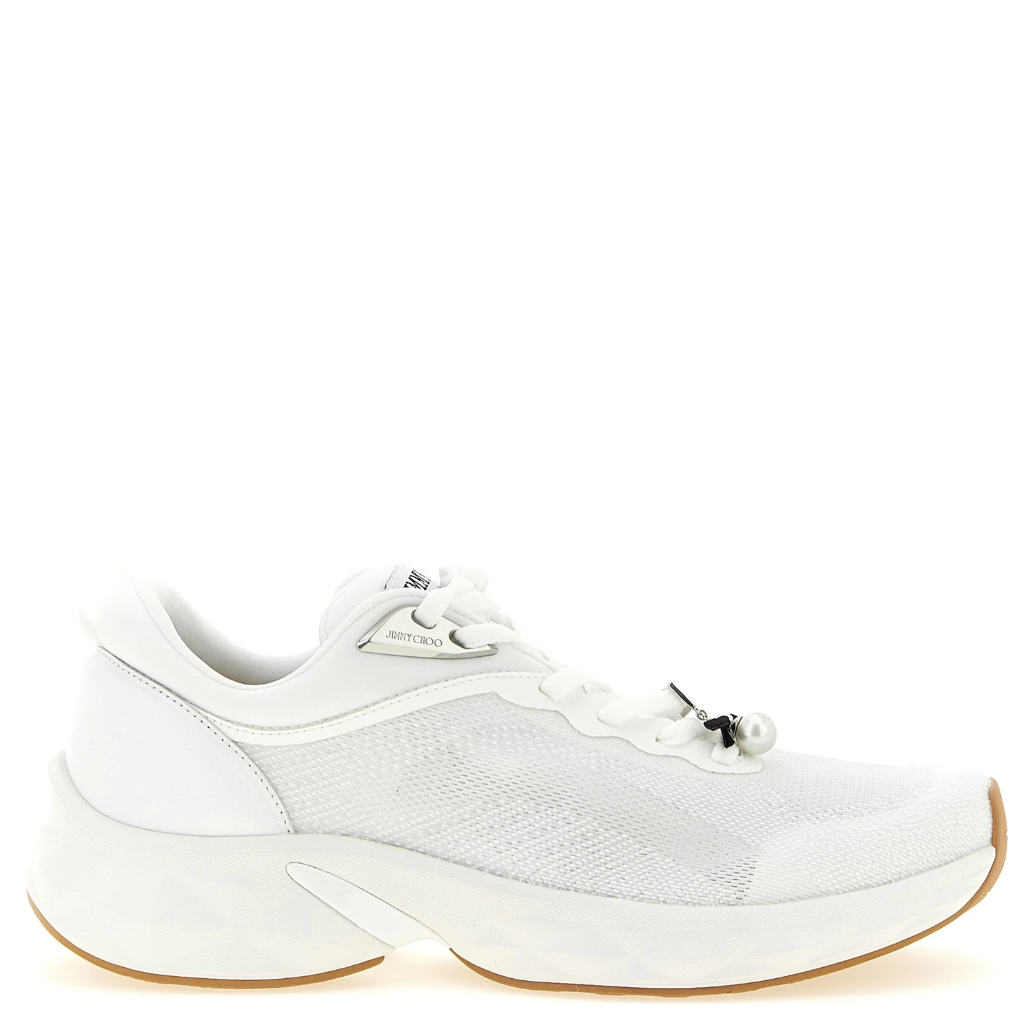 White Tencel Athletic Sneakers