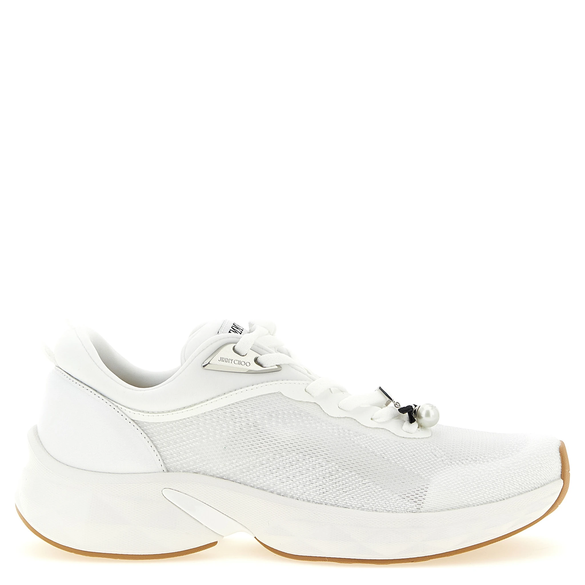 White Tencel Athletic Sneakers
