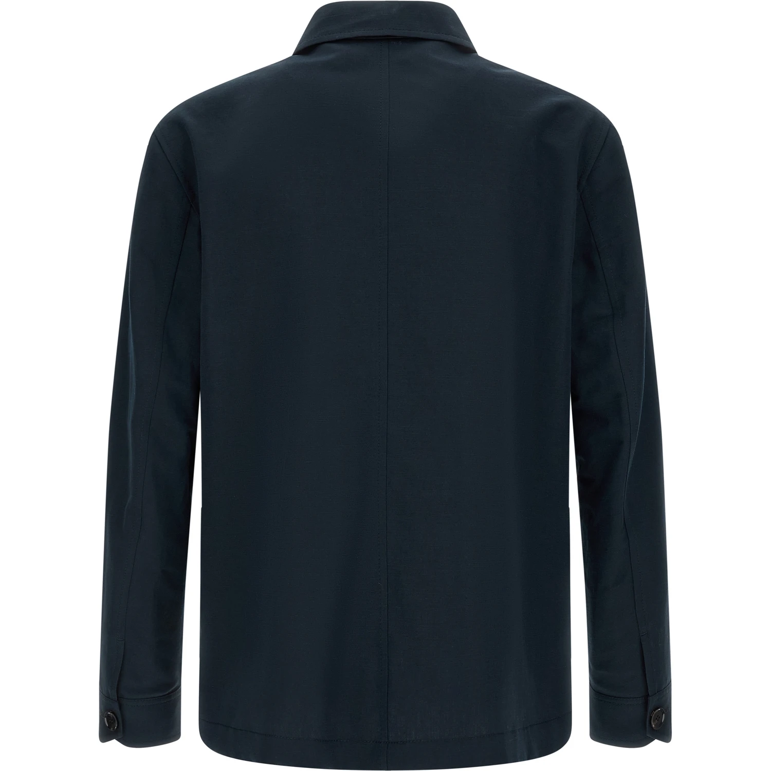 Blue Linen Full-Length Jacket