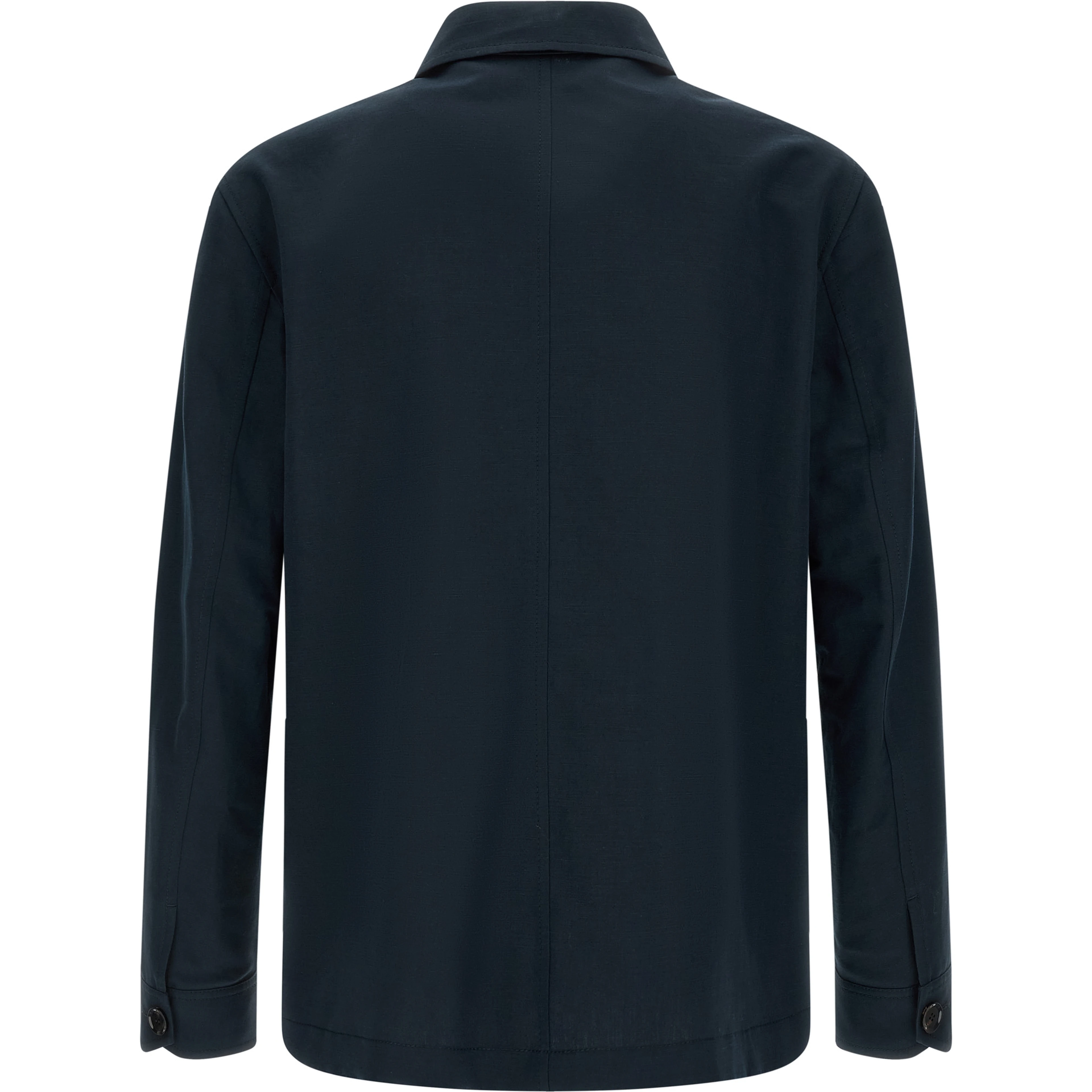 Blue Linen Full-Length Jacket