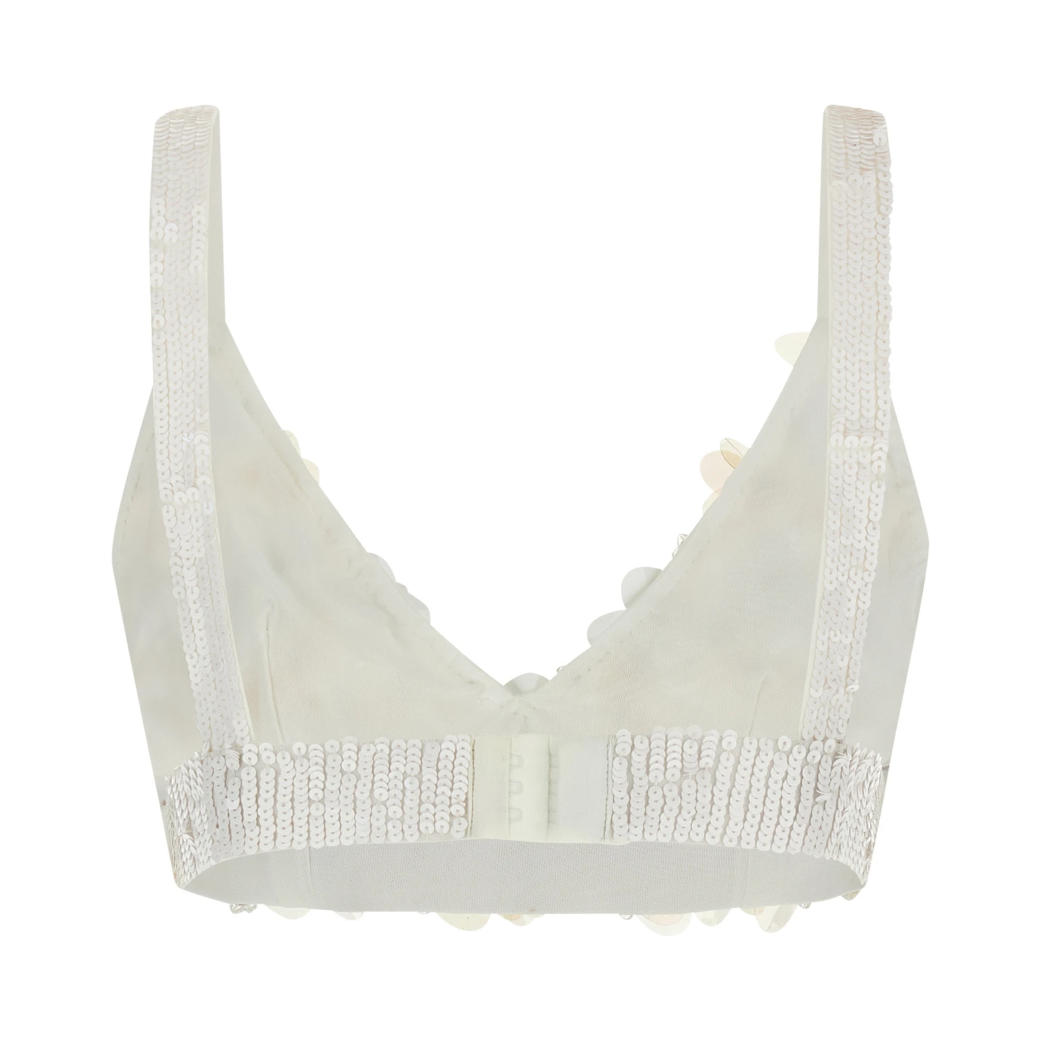 White Polyamide Tank Tops