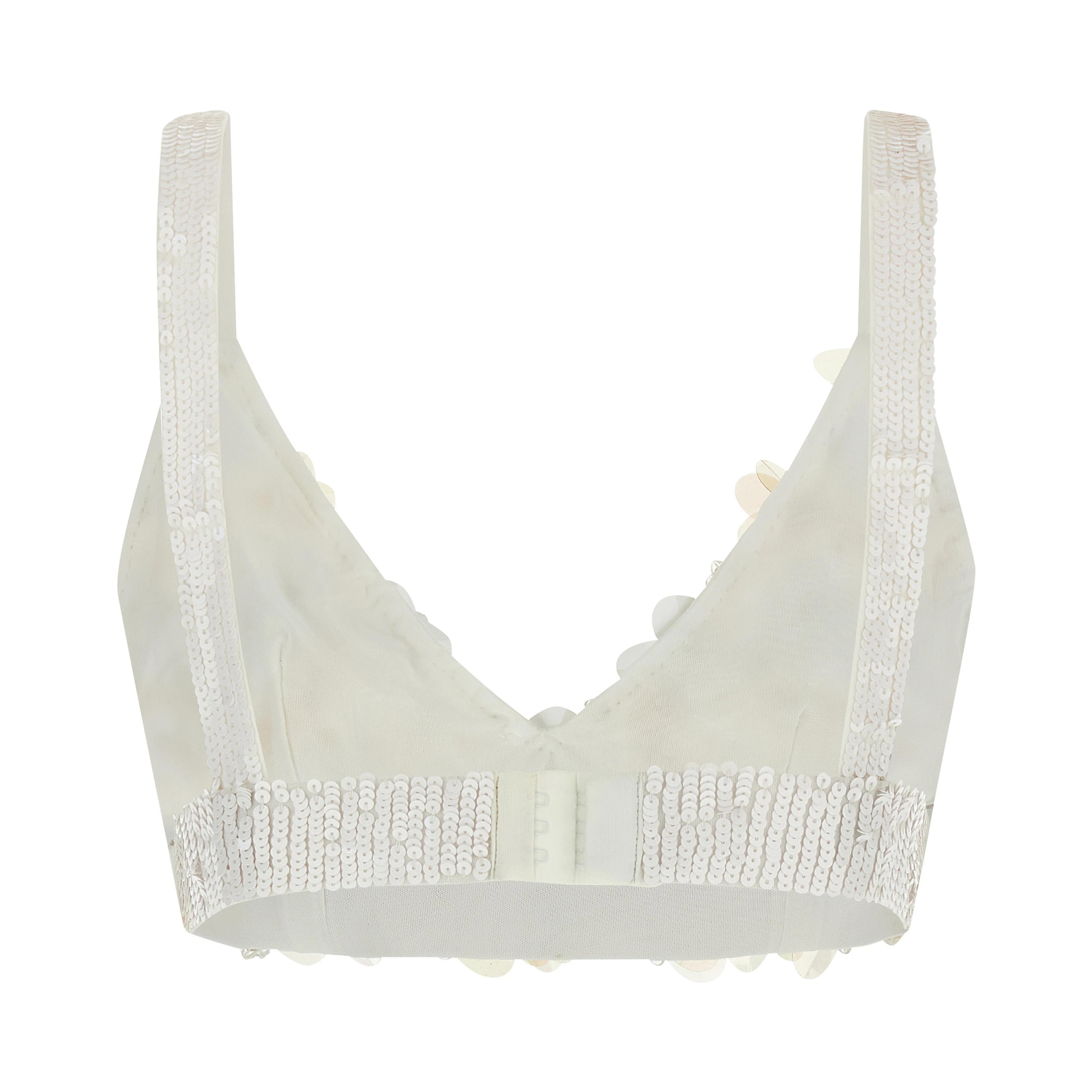 White Polyamide Tank Tops
