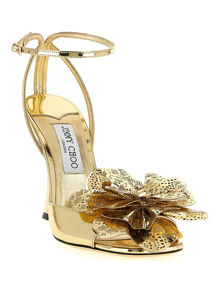 Gold Leather Stiletto Heel Sandals alternative