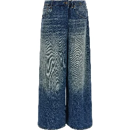 Blue Cotton Jeans Denim