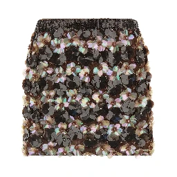 Brown Polyamide Long Skirt