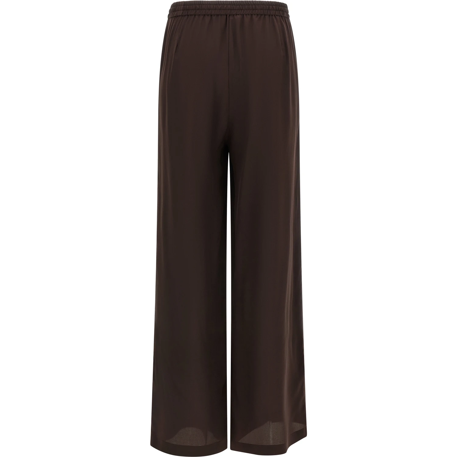 Brown Silk Casual Pants