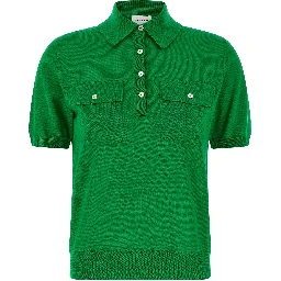 Bicolor Wool Polo Shirt