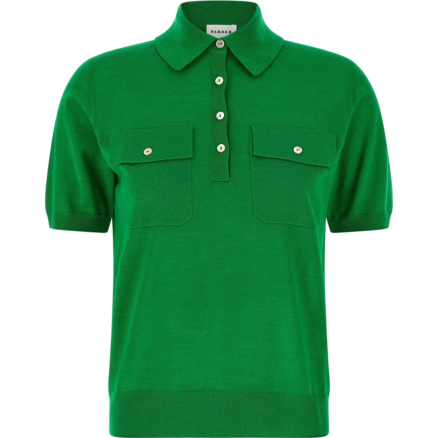 Bicolor Wool Polo Shirt