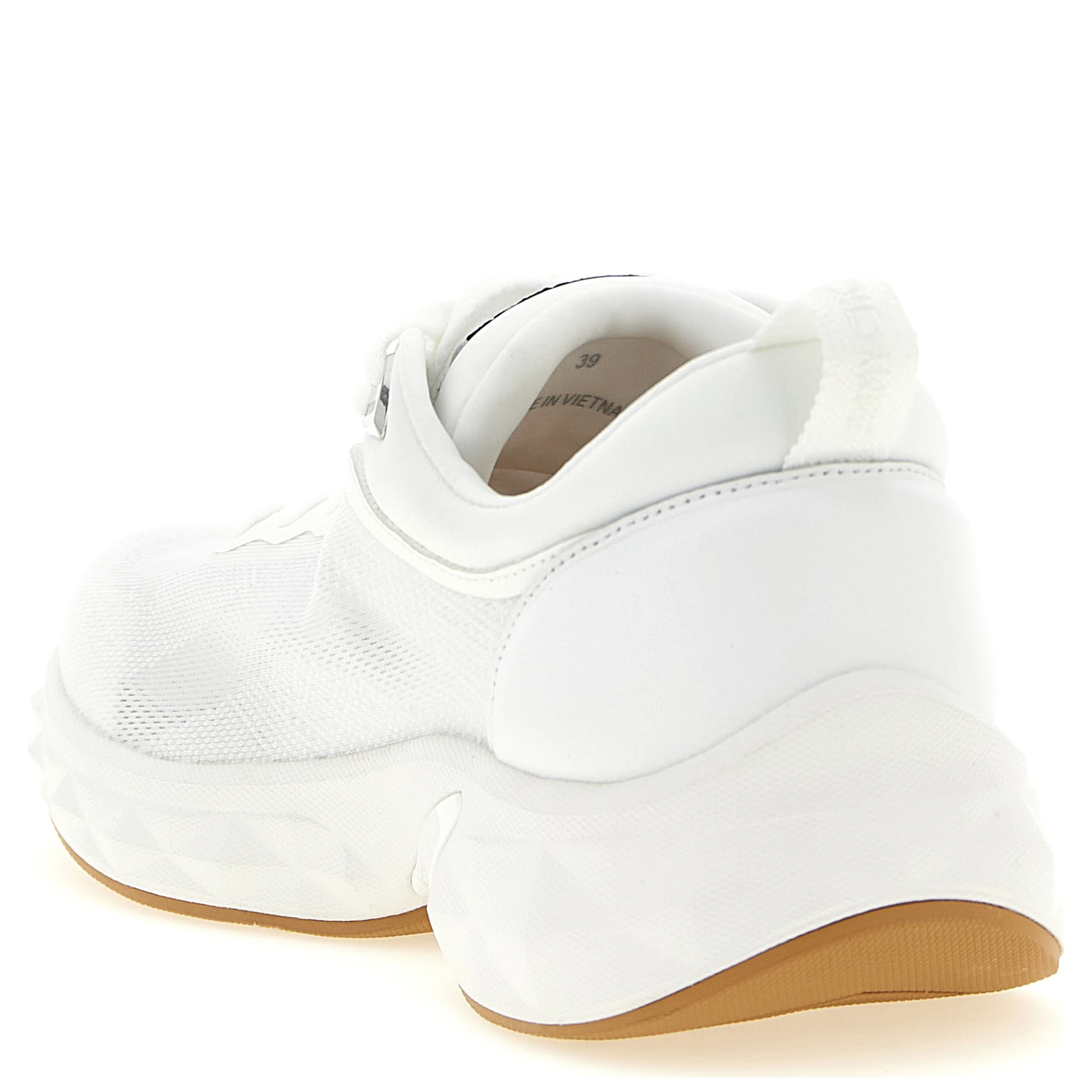 White Tencel Athletic Sneakers