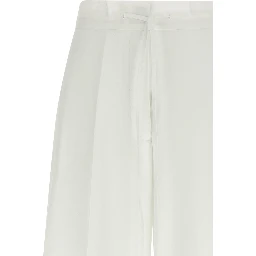 White Cotton Casual Pants