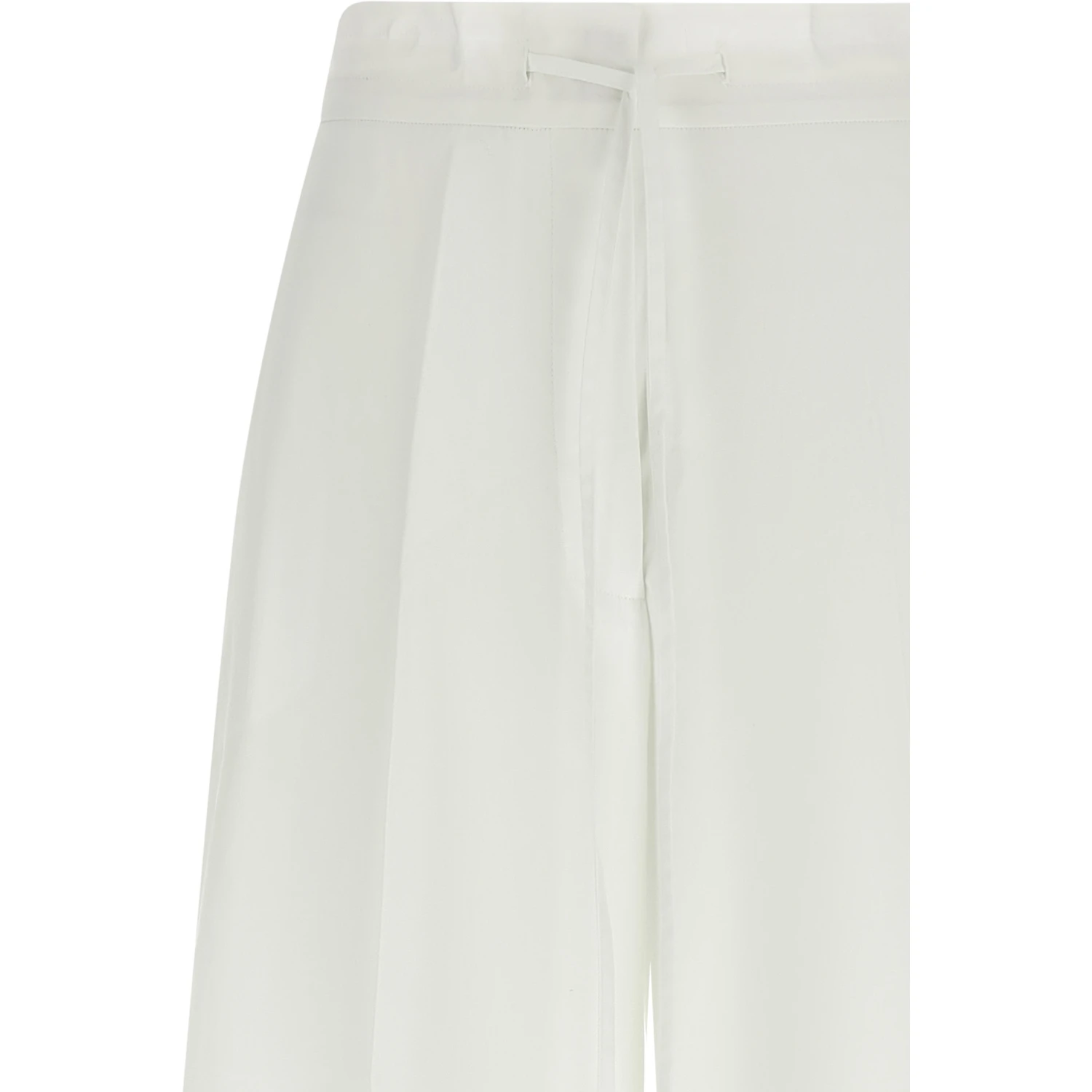 White Cotton Casual Pants