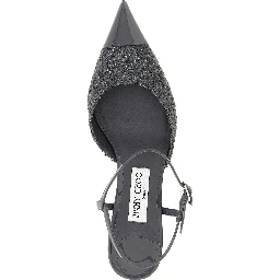 Gray Tencel Mid Heel Pumps